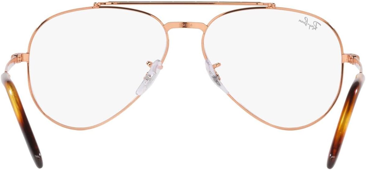 Ray-Ban Rx3625v New Aviator Pilot Prescription Eyewear Frames Rose Gold/Demo Lens 55 Millimeters image 7 of 7 B09TMZG8HP