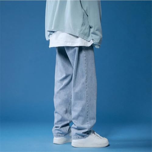 Men's Large Baggy Jeans Fashion Korean Style Denim Pants Casual Trousers3