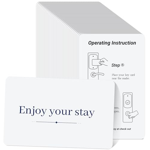 Saysurey 500 Pack 13.56MHz Hotel RFID Key Card, Blank RFID Touchless Key Card, Hotel Smart Keycard Printable Bulk for Hotels Door Systems (Classic)