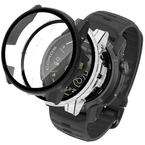 (2����)For COROS�i�J���X�jAPEX 4 42mm PC+�����K���X�t�B������̌^�P�[�X [LAZIRO] �����h�~ �Ռ��z�� �h�� �h�o �C�菝�h�~ ���o���Ղ� HD�����ߗ� �S�ʕی� COROS�i�J���X�jAPEX 4 42mm �J�o�[ (