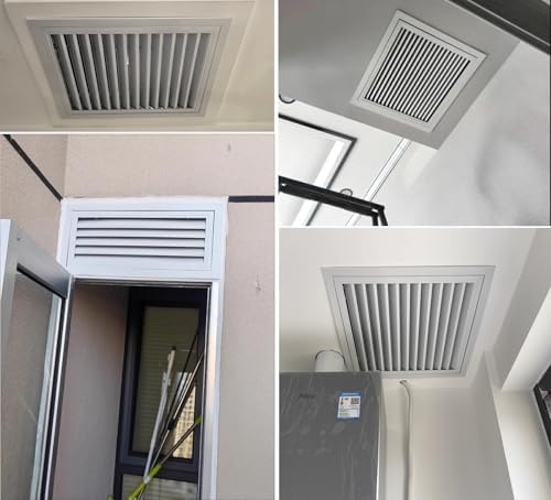 Decorative Louvered Access Panel with Mesh Cover - Removable Grille Filter for Wall & Ceiling Inspection - 24x24 inch (61x61 cm) Service Door & Loft Hatch