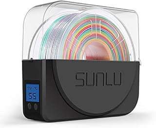SUNLU Filament Dryer, 3D Filament Dry Box, Reduce Moisture for 3D Printer Filament, Compatible with Nylon PA ABS PETG PLA Filament 1.75/2.85/3.00mm, Storage Box, FilaDryer S1, Black