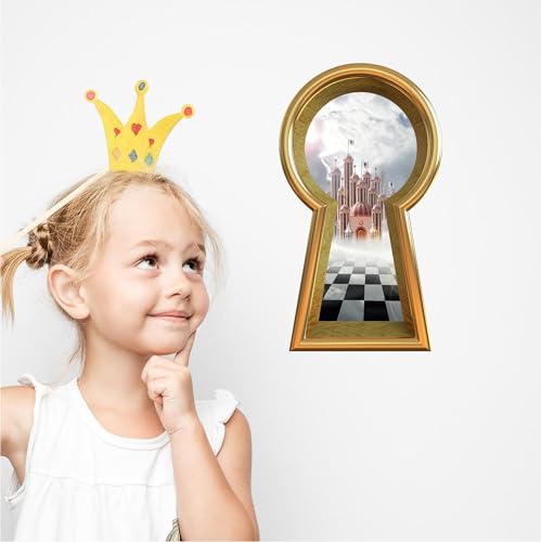 Vinilo decorativo Gold Keyhole para pared 16 pulgadas miniatura 2