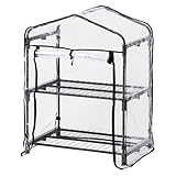 タカショー ビニールハウス ビニール温室 2段 チャコールグレー 69x49x92cm 2.3kg 園芸 防寒カバー 植物 育苗 組立簡単 スチール 塩化ビニル樹脂 ポリプロピレン GRH-01CG