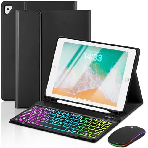 EAMPANG Case with Keyboard and Mouse for iPad 6th/5th...