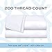 White Classic Twin Flat Sheets 6 Pack, White Cotton Flat Bed Sheet 66x104 Inches, 200 Thread Count Hospital Bed Sheets