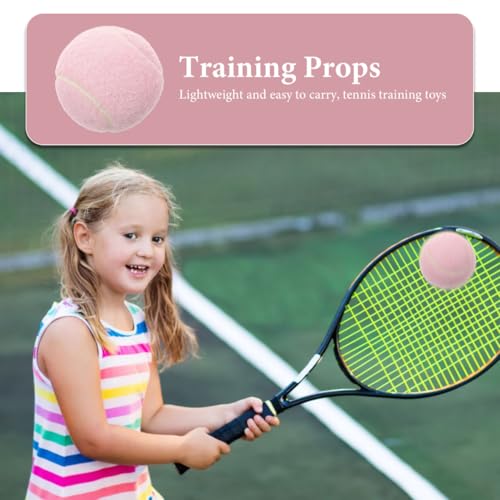 INOOMP 2 Stück Tennisbälle Tennis-Spielbälle Tennis-Übungsbälle Training-Übungsball Für Anfänger Jugendliche Kinder Spieler Rosa