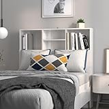Genérico Mueble cabecero Blanco Brillante 100x19x103,5 cm,Cabeceros y pies de cama-811850
