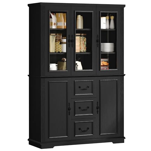 YITAHOME 71" H x 47" W Kitchen Pantry with 3