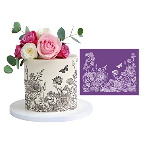 Cake Mesh Stencil Lace Flower Glass Fabric Cake Stencil Fondant Baking Pastry Tools Bakeware Supplies Tools