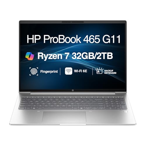 HP ProBook 465 G11 Business Laptop 16" WUXGA, Ryzen 7 7735U, 32GB/2TB