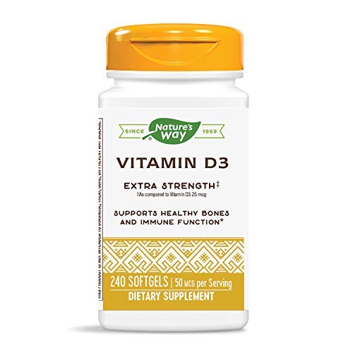 Nature's Way Vitamin D3 Extra Strength; 2000 Iu Per Serving; 240 Softgels #TOP19