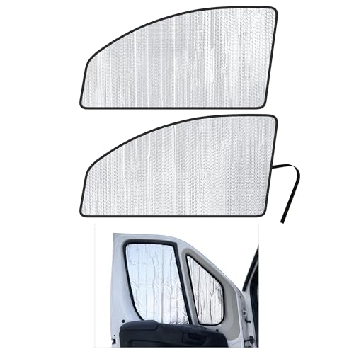 YelloPro Custom Fit Front Seat Side Window Sunshade for 2014 2015 2016 2017 2018 2019 2020 2021 2022 2023 2024 2025 Dodge RAM ProMaster Full Size Cargo Van Chassis Cab Cutaway Window Van (4pcs)