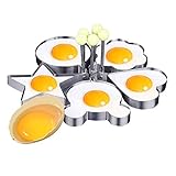 Pinacis 5 Stück Spiegelei Formen Ringe Edelstahl Antihaft Kochen Egg Fried Pancake Omeletts Form Küche Werkzeug