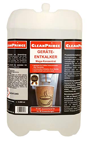 Geräte - Entkalker 5 Liter | Geräteentkalker Kaffeemaschinen Bügeleisen Kaffeevollautomaten Kaffeemaschinenentkalker |ca. 80 Anwendungen