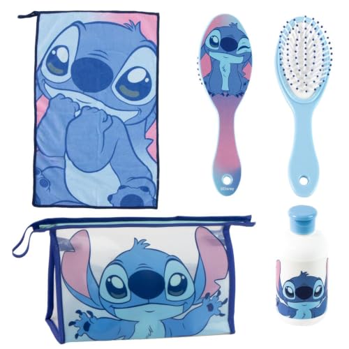 Stitch Neceser Viaje Rosa 23cm Disney Oficial Niña