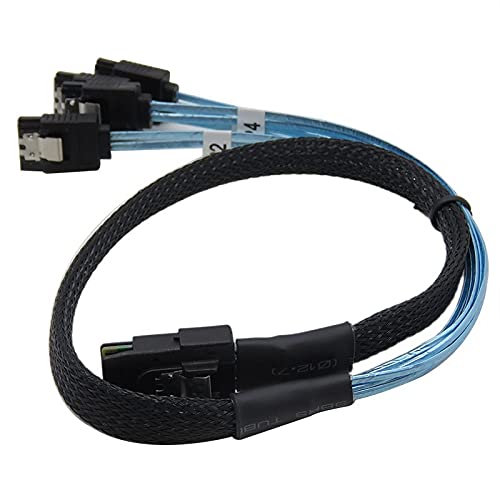 Cable Mini-SAS SFF-8087 a 4 SATA 12Gbps 50cm
