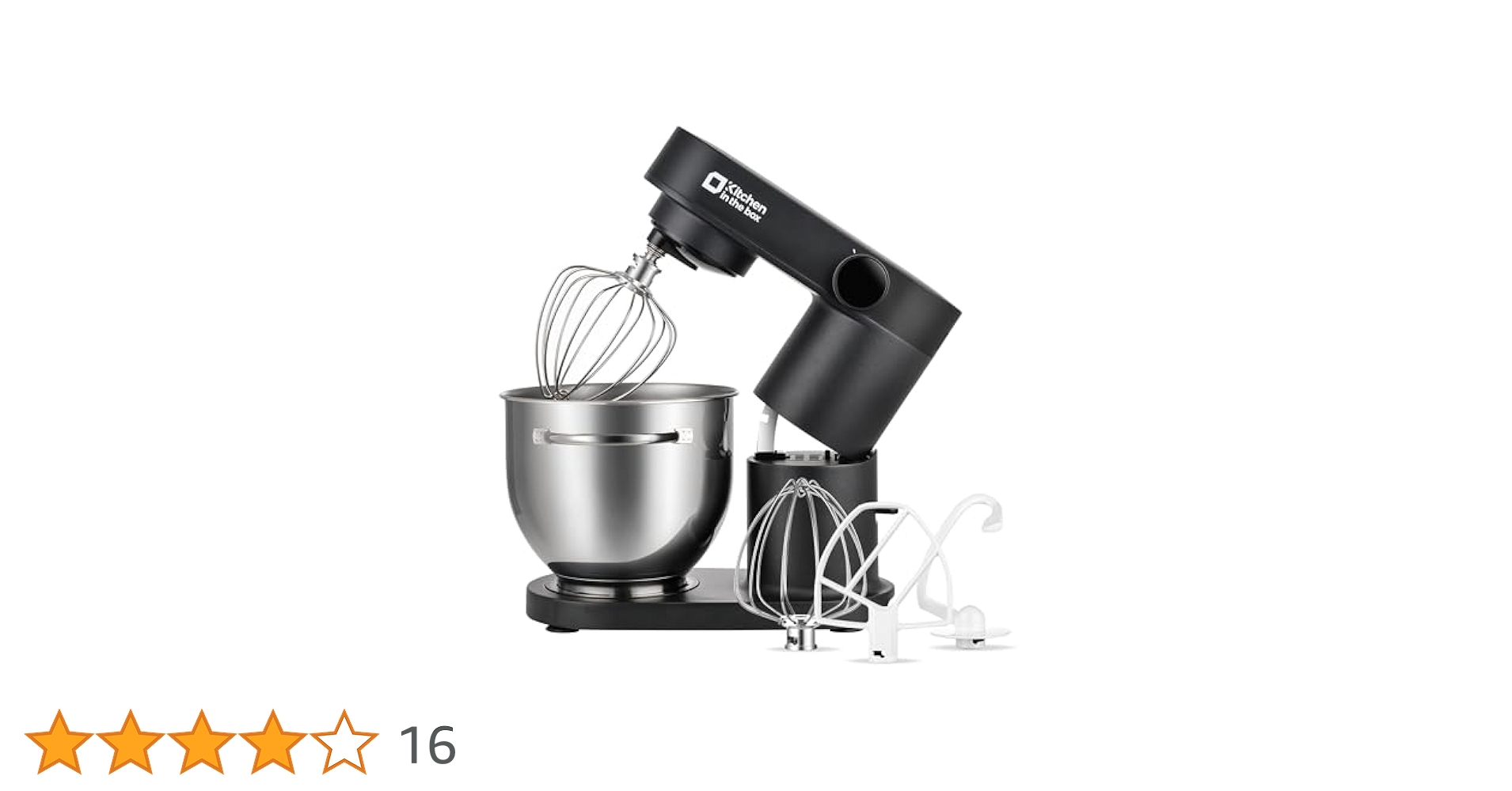 スタンドミキサー 1200W 5L ブラック Amazon | Kitchen in the box スタンドミキサー 5L大容量 3種類