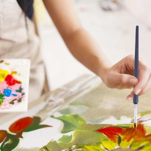 Set de 10 Pinceles Liners para Pintura al Óleo, Pinceles Pequeños Finos para Trabajo Detallado de Artista, Herramientas Multipropósito para Acuarela y Pintura Manualidades para Dibujo Preciso y Manicura miniatura 7