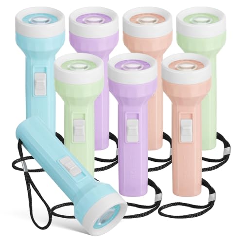 Toyvian Lot de 12 Petites Lampes de Poche en Plastique Portables, Rechargeables, Compactes et Légères, Camping Voyages en Plein Air