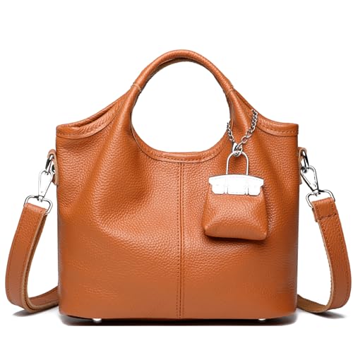 Imagen de Makukke Bolso de mano de piel auténtica para mujer