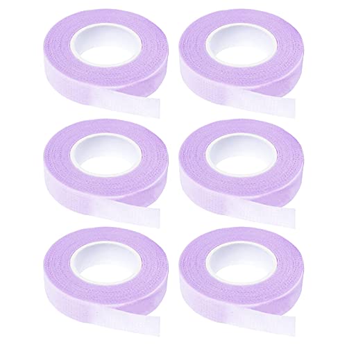 Molain 6 Rolls Lash Extension Under Eye Tape Breathable Fabric Eyelash Tape Micropore Adhesive Tape for Eyelashes Extension Supply Individual Eye Lashes Tools (Purple)