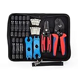 HKS Solar PV Panel Crimping Tool Kit with Crimper Stripper and 8 Pairs Solar connectors and 1Pair So