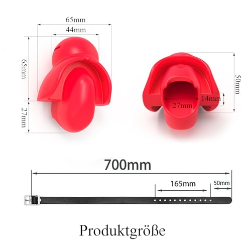 BDSMAGE Knebel SM Sexspielzeug extreme Paare,Knebel Mund extrem BDSMs Spielzeug hart,erotisches Sexspielzeug für Paare extrem Sex Toyset für Paar Set Sklaven (Rot)