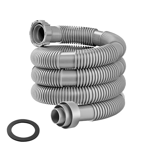 Ctyjia 1 Pièces Siphon Flexible Étanche aux Odeurs, Diamètre Intérieur Fileté 45mm Tuyau D’évacuation Flexible, pour la Cuisine, la Salle de Bain, les, 80 cm