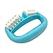 VANCIC Plastic Manual Round Handle 2 Wheels Muscle Massage Roller Massager Cellulite Roller for Legs Arms Back Muscle Pain Relief and Muscle Relaxation (Blue)