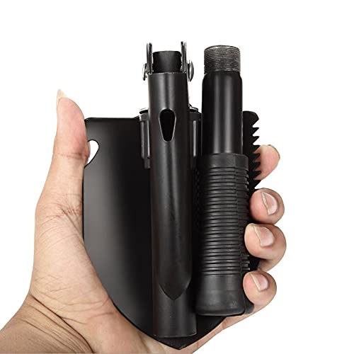 Airoka Folding Shovel Portable Camping Multitool Heavy Duty Alloy Steel Car Snow Shovel For Off Road Gardening/Camping/Hiking/Backpacking/Fishing/Car Emergency/Trenching/Survival #TOP4