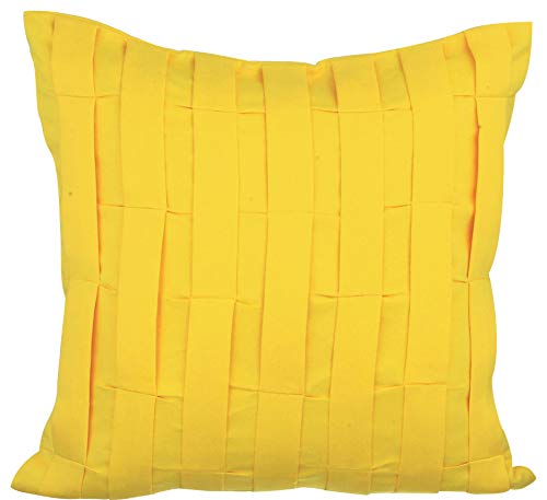 The HomeCentric Decorative Cushion Covers 45 x 45 cm Yellow, Suede Throw Cushion Covers, Cushion Covers, Solid Color Throw Pillow Covers, Modern Cushion Covers - Yellow Love Tune โ image 1