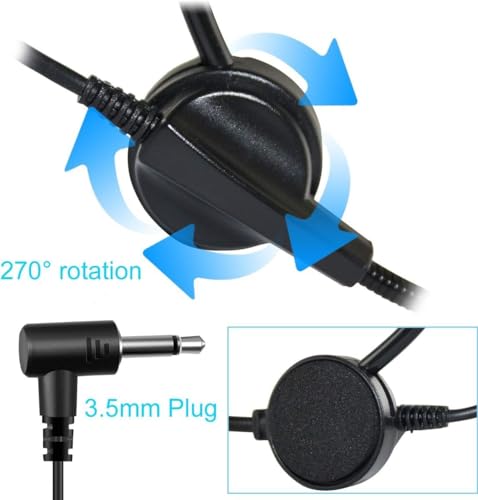 EXMAX 3 pcs 3.5mm Headset Microphone Flexible Wired Boom for Belt Pack Mic Systems Tour Guide System Voice Amplifier Teachers Speaker Coach - 3 Pack miniatura 5