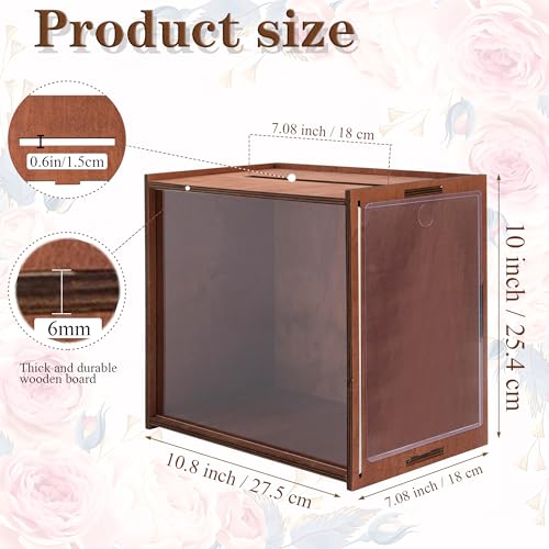 Boîte à cartes de mariage en bois APLUSWER pour décorer vos tables de réception