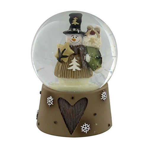 Widdop and Co Snowman with Sack Snow dome Snow globe Ornament Table Decoration