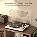 Turntables Record Player Wireless Output Connectivity Vinyl Player Iron Plate Belt-Drive Turn Tables Support 33&45 RPM Speed Phono Line Output USB Digital to PC Recording ATN3600L MM Cartridge White