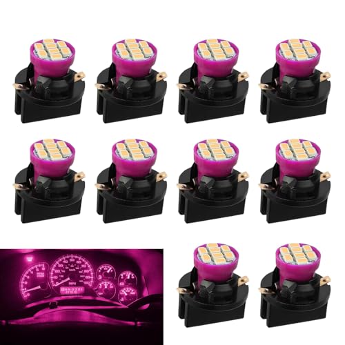 10 unidades luz LED T10 rosa para tablero de auto