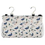 decor gift Organizador de mesita de noche Mallard Ocean Off White para botellas de agua, revistas, teléfono, gafas organizador de mesa noche