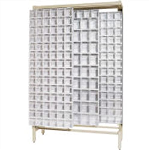 QUANTUM STORAGE SYSTEMS QS-000GY Free Standing Slider Systems Part Organizer Gray 77" H x 48" W x 18" D