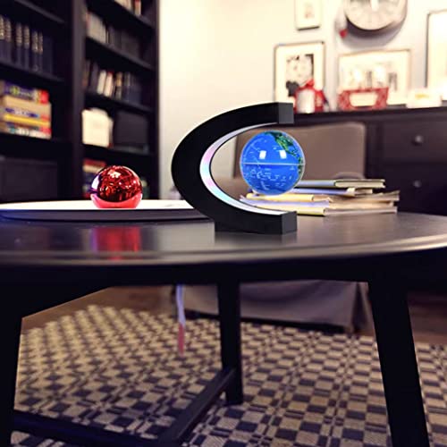 Zaj Magnetic Levitating Globe C Shape Magnetic Suspension Maglev Levitation Globe W/Led Light For Boss Boyfriend #TOP5