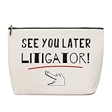Lawyer Gifts for Women, Lawyer Makeup Bag - See You Later Litigator - Funny Litigators Joke Attorney...