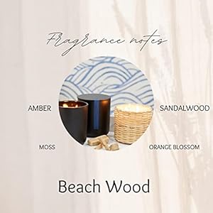 Field fleur 3 wick handwoven candle scented candle with a luxury home fragrance elegant holiday candle 21oz beach wood  urban country home decor
