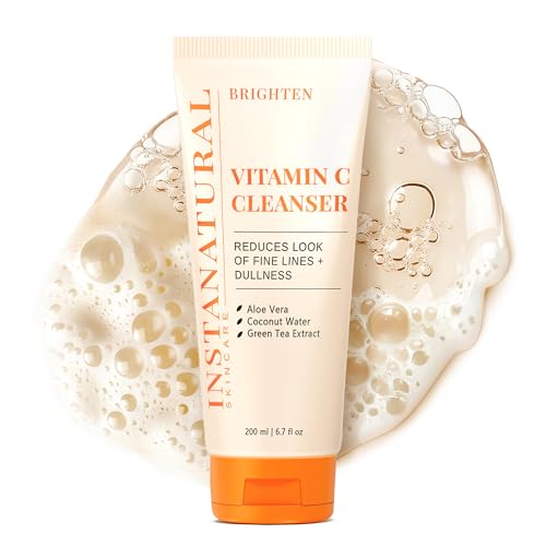 InstaNatural Vitamin C Cleanser | All Natural Face Wash, Brightens Skin, Good for Uneven Texture,...