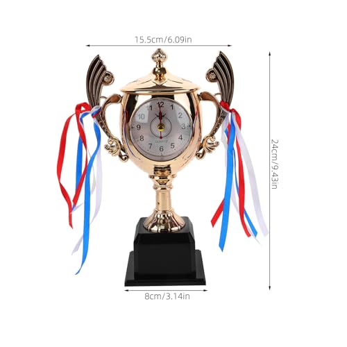 WEKADRIN トロフィー形状目覚まし時計 学生用寝室デスク装飾 創意イベント賞品 対応 シンプル実用的デザイン