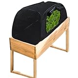 Raised Garden Bed Cover, Pop up Plant Shade Tent Garden Shade Tunnel 80% UV Resistant Sunblock Shades Cloth Net Zipper Door Crop Cage with Bag and Stake for Outdoor Plants Heat Protection, 47"X21"X18"
