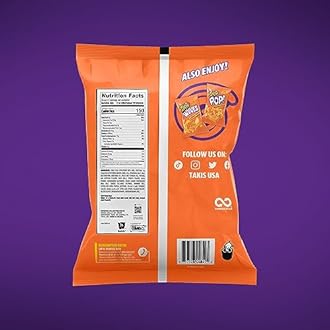 Takis Intense Nacho 17 oz Fiesta Size Bag, Cheese Flavored Non-Spicy Cheesy Rolled Tortilla Chips