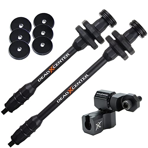 Dead Center Archery Products Dead Level Hunter XS Lite Carbon Stabilizer Kit (10 & 8, Black)