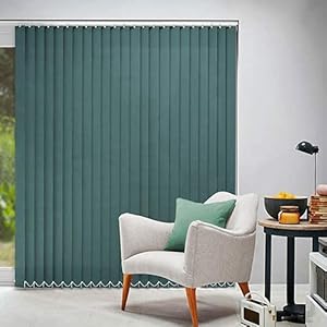 MSR 116 Vertical Blinds/Curtains and Shades for Home Furnishing(Balcony,Kitchen,Bedroom,Bathroom etc) Teal (4 ft  4 ft)