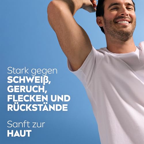 NIVEA MEN Black & White Invisible Original Deo Roll-On, Antitranspirant mit 72h Schutz und Anti-Flecken-Formel, Deodorant ohne Ethylalkohol mit frischem Duft (50 ml)