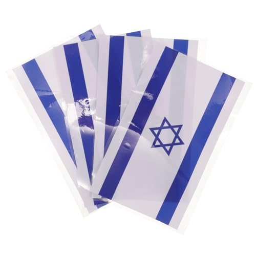 NUOBESTY Pegatinas para Coche Bandera de Israel Adhesivos Decorativos 4 Piezas Tamaño Adecuado Resistentes Decoloración Calcomanías para Ventana y Carrocería Uso Automotor y